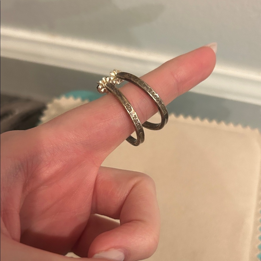 T & Co hoop earrings